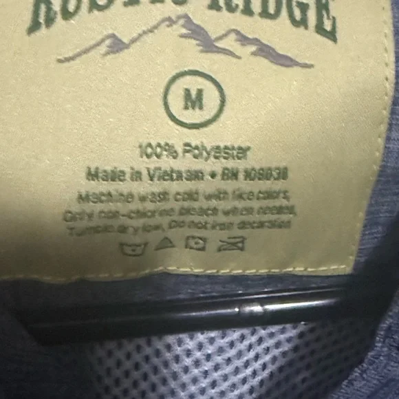 Rustic Ridge Men's Blue Casual Button Down Fishing Shirt NWT - Picture 3 of 4